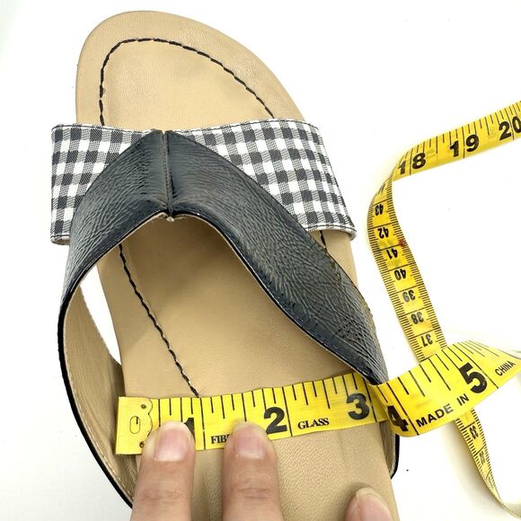 Dansko Wedge Sandals 42 US‎ 11 Black Patent Gingham Slip On Heel Comfort Shoe - Picture 11 of 12